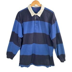 Vintage Y2k Arrow Rugby Polo Shirt Mens XL Striped Preppy Sporty Athleisure
